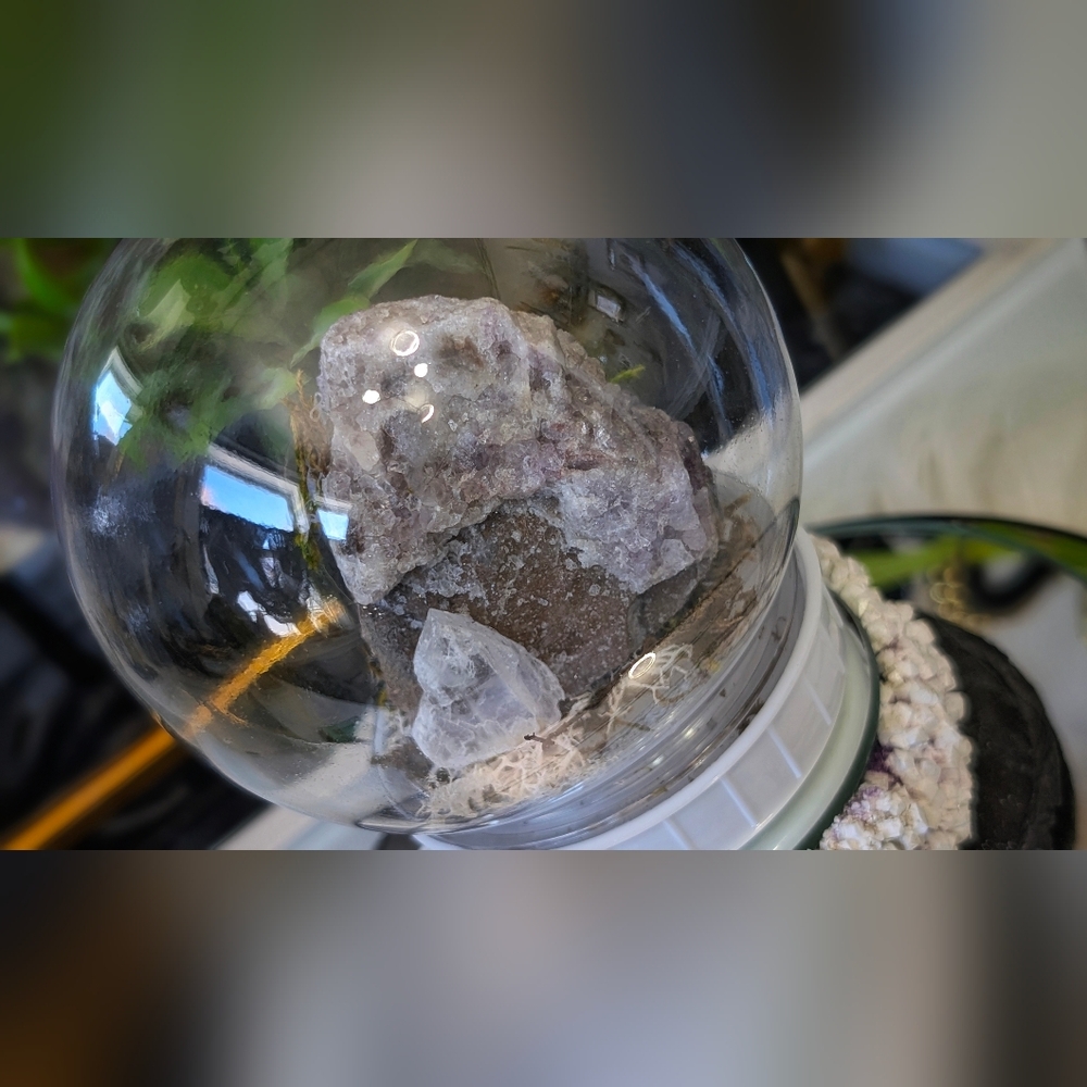 Plastic Moss Dome w/ Thunder Bay Amethyst - Picture 4 of 9